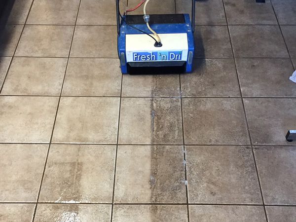 Tile and grout cleaning results